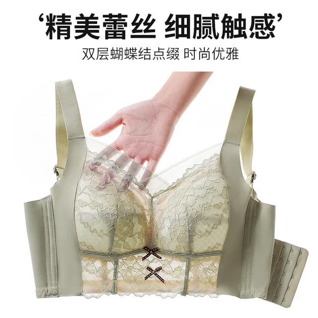 内衣大胸显小胸罩杯薄款收副乳防下垂聚拢无钢圈无海绵大码文胸