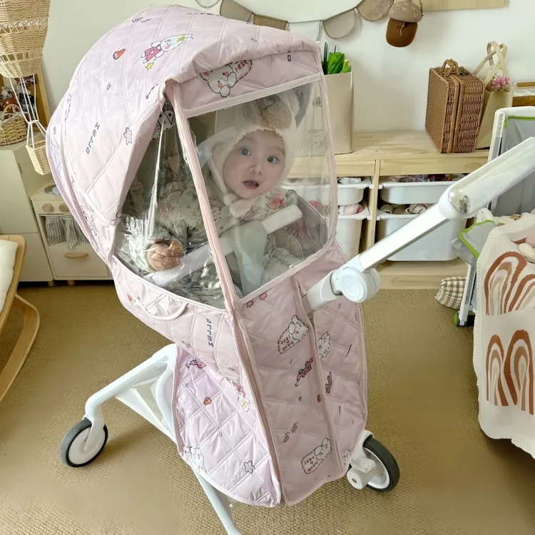 遛娃神器防雨罩保暖罩普洛克挡风适用宝宝好V16雨衣防雪保暖罩