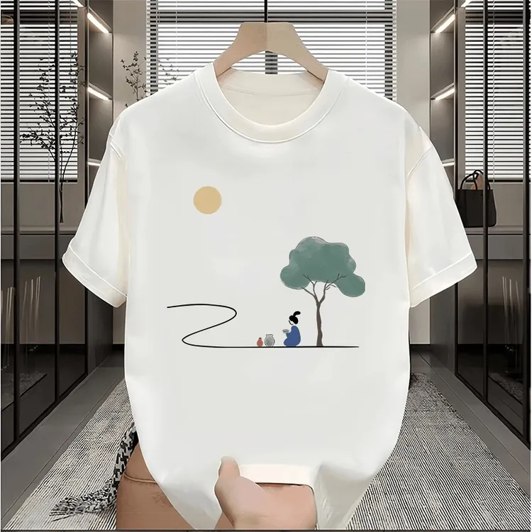 仓石一树潮牌短袖t恤男装夏季新款宽松重磅纯棉情侣装透气上衣
