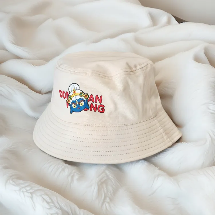 刺绣印花圆顶大檐ins渔夫帽日系法式薄款春季帽子休闲春秋百搭