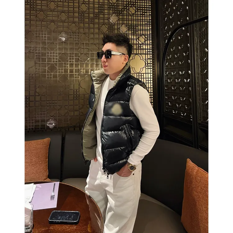 【绿胖子马甲】痞帅男装90白鸭绒立领马甲百搭保暖羽绒坎肩外套