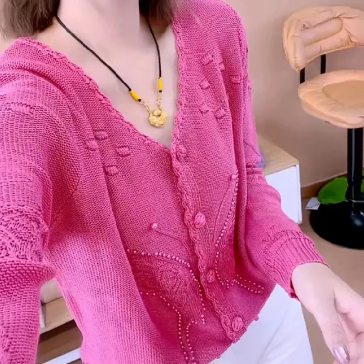 显瘦气质百搭显白优雅遮肉女装长袖小香风