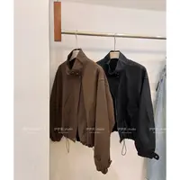 【质感皮衣】秋冬短款韩版酷飒宽松立领pu皮衣外套（不要机洗）