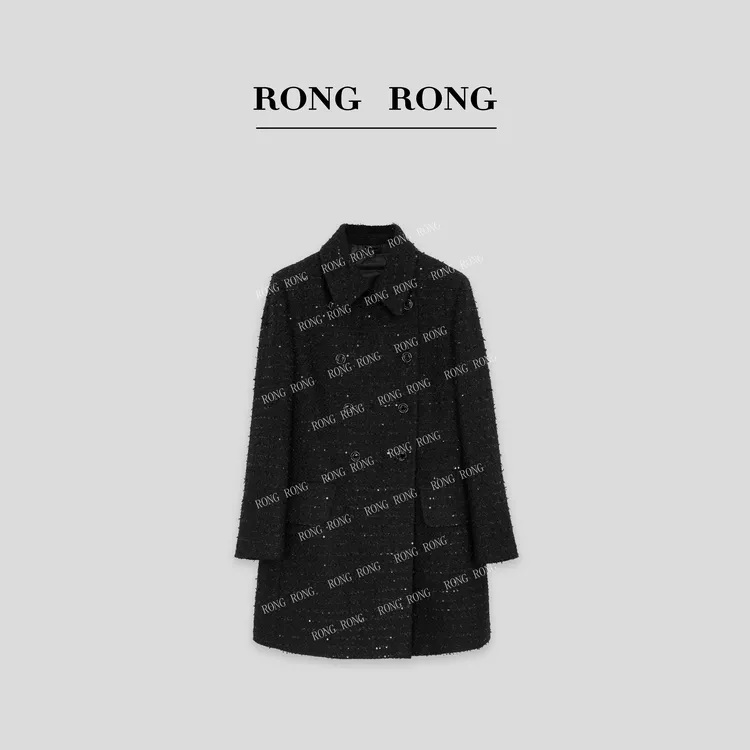 溶溶【赫本风情】RONGRONG 90白鹅绒收腰裁剪小香风羽绒服NAROOM029