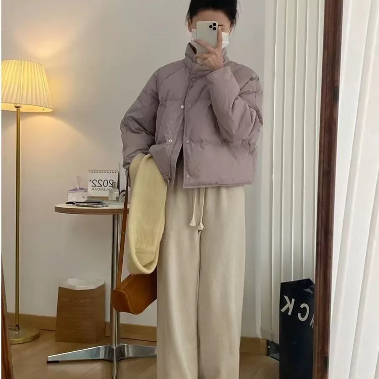 多色超轻短款龟背女羽绒服保暖加厚冬季女子小个子蘑菇哥室友本人