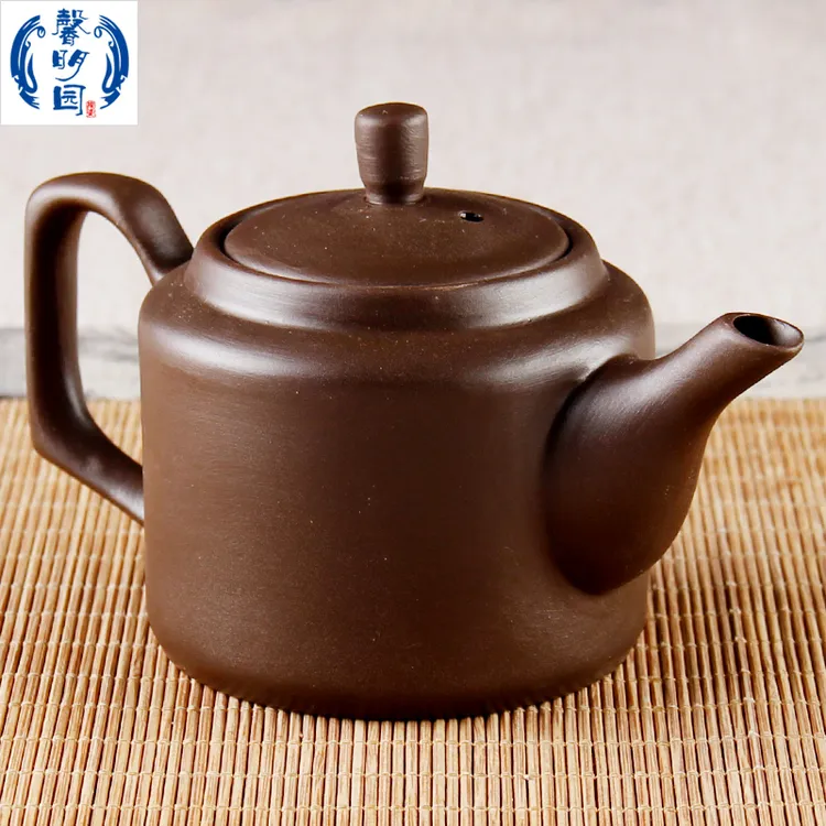 馨明园原矿紫陶德钟壶防烫大手柄好出水大容量家用茶壶复古新中式