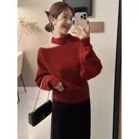 【圣诞氛围】气质斜肩挂脖款肌理感秋冬毛衣