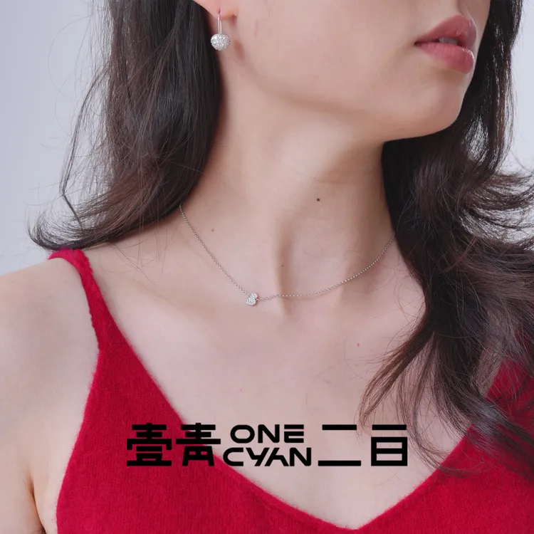 ONECYAN 坠链均925银 纯银莫桑小众百搭小葫芦项链