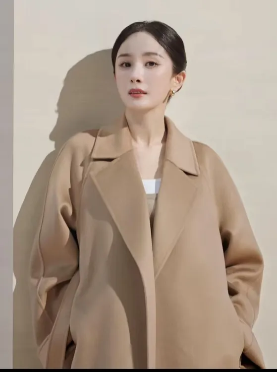 2025新款大幂幂同款女装老钱风气质腰带宽松长款超细浴袍高端大衣