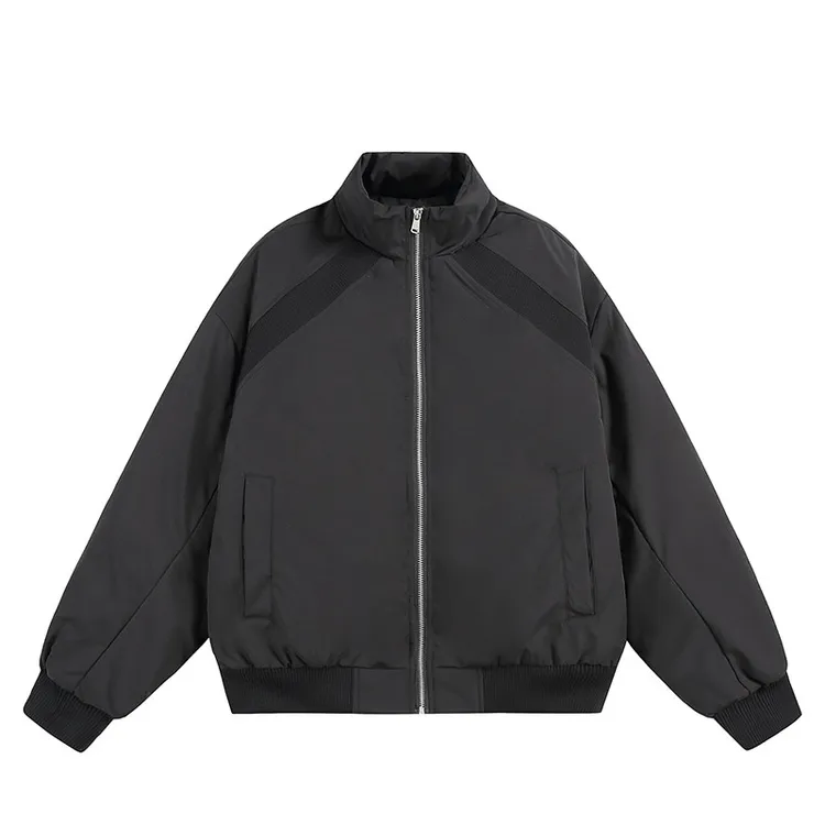 情侣美式潮牌复古解构加厚短款棉服男女冬季保暖百搭立领棉衣宽松