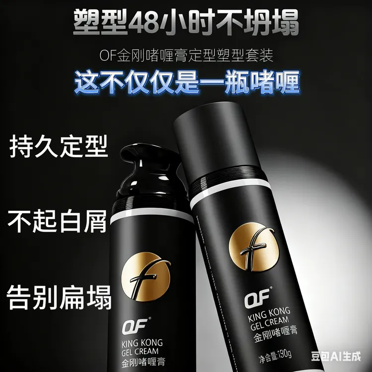 OF金刚啫喱膏保湿强力定型啫喱水干胶定型喷雾男士发泥