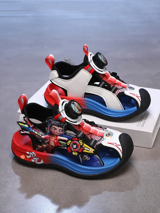 夏季运动包头防滑宝宝凉鞋儿童鞋鞋子软底沙滩鞋大童