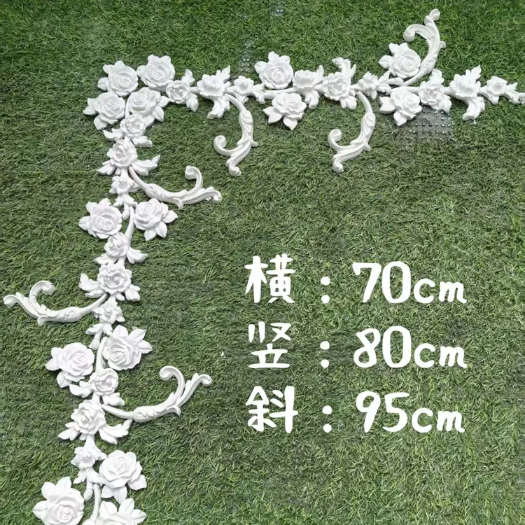 法式石膏浮雕玫瑰花灯盘组合装修吊顶拼花装饰圆形造型