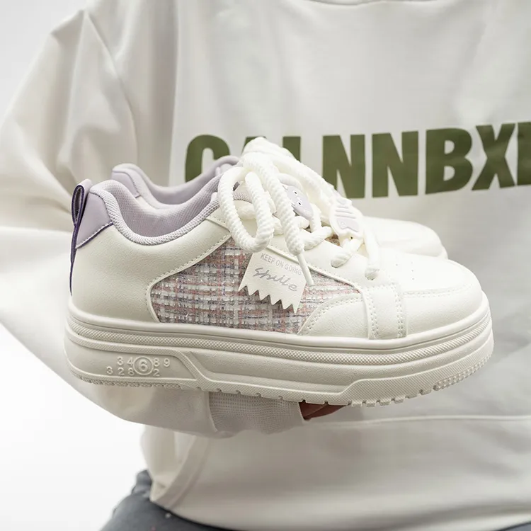 小香风板鞋2025春季新款时尚百搭休闲鞋高颜值学生运动鞋子小白鞋