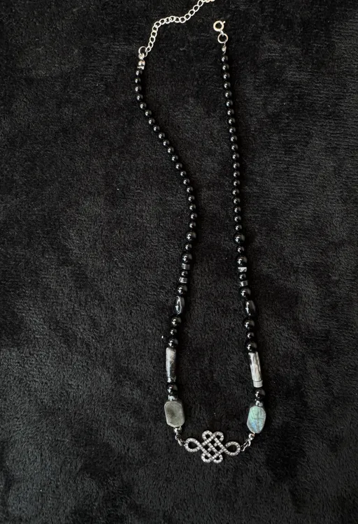 纯铜合成锆石项链 恒恒民族风纯手工项链