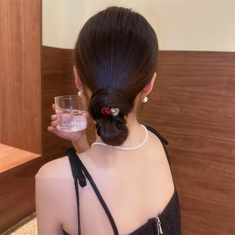 珠珠闪钻发圈女2025新款网红气质丸子头饰扎发绳高弹力绳时尚