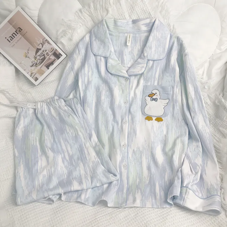 春夏季月子服胸垫款3-8月份怀孕妇睡衣产后哺乳衣产妇家居服套装