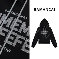 Bamancai 芭曼偲-重工刺绣亮片连帽卫衣