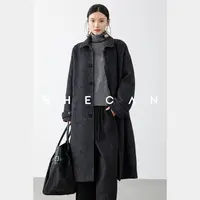 SHECAN 【梧桐别信】 混纺双面毛呢外套中长款时尚羊绒大衣5DC079