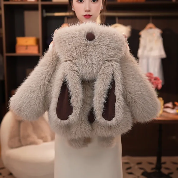 【灰兔兔】2025反季秋冬季清仓男女宝同款新款毛绒外套加厚保暖儿童