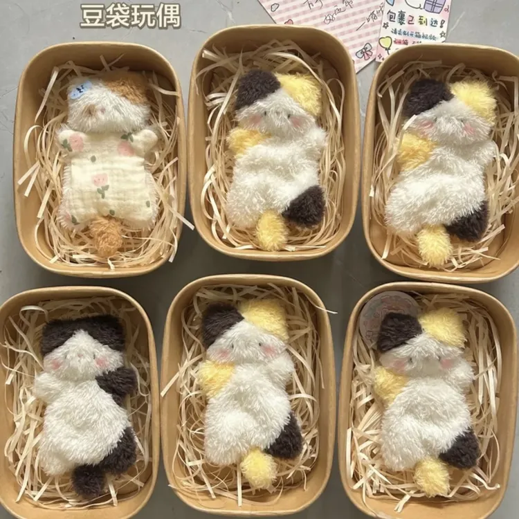 【美美】可爱猫咪玩偶手工DIY三花猫小鱼小猫玩偶材料包送女友礼物