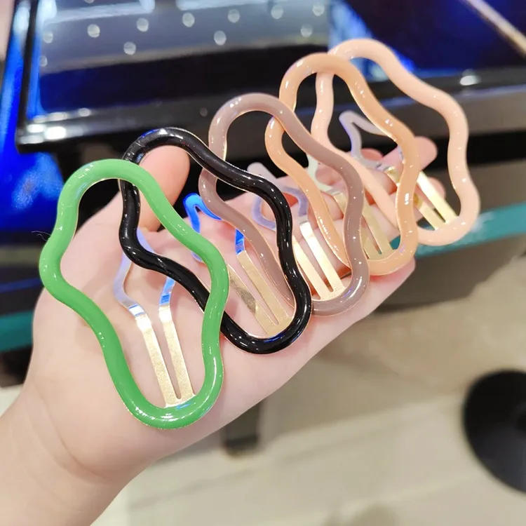 云朵BB夹状镂空碎发前额刘海一字侧边夹发夹子头饰发卡女 后脑勺