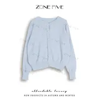 【zonefive】新款温柔气质毛针织衫时尚轻奢设计师秋冬常规开衫百搭