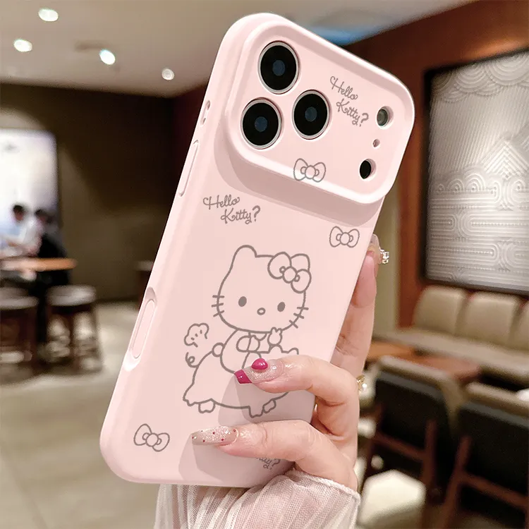 适用于iPhone17液态硅胶手机壳苹果16pro新款15可爱14凯蒂猫简约