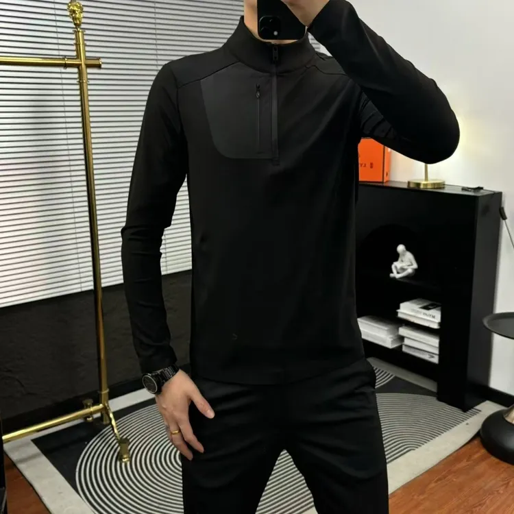 （飞禽）无痕压胶打底衫男士加绒秋冬款