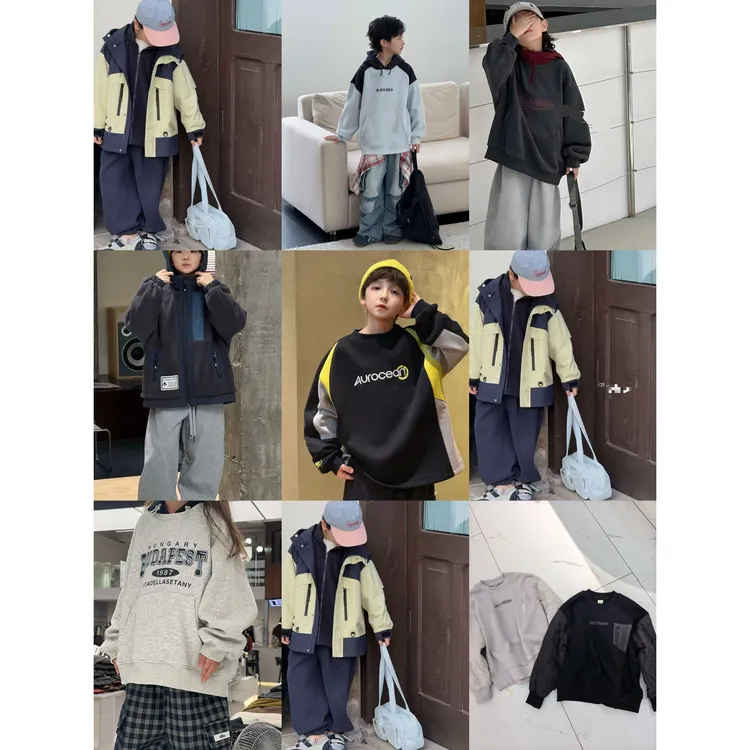 儿童冬款穿搭组合韩版时尚休闲穿搭 2025新款冬装大猪小猪童装