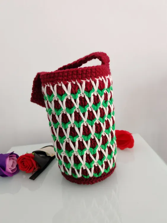 成品毛线钩织郁金香杯套