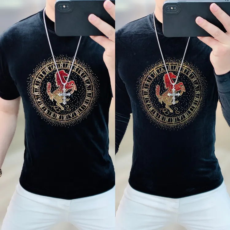 阿凯严选高品质2025年秋季新款男士时尚圆领修身丝绒百搭打底卫衣