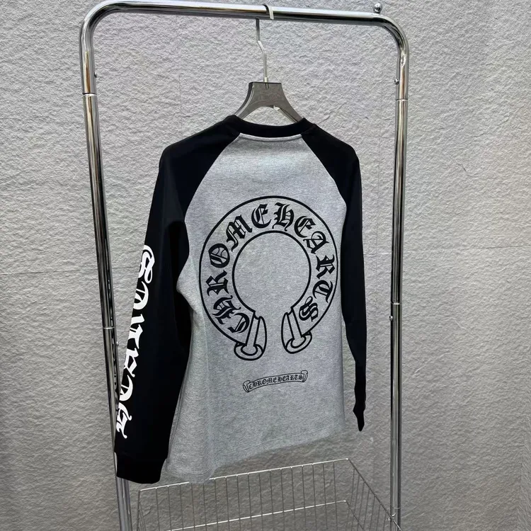 【2025年新款推荐】休闲百搭印花T恤圆领黑色秋冬上衣长袖卫衣时尚