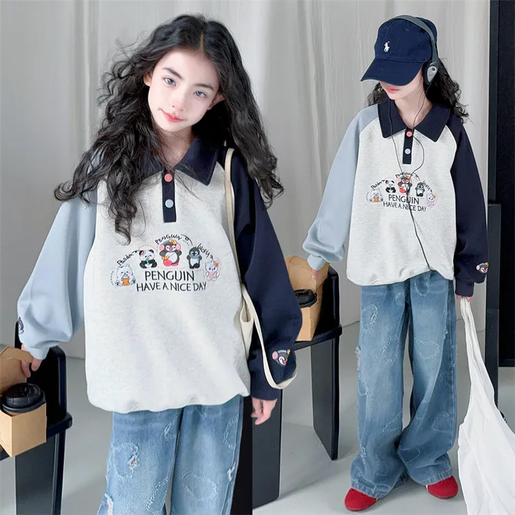 儿童秋款卫衣2025新款女童秋季洋网红休闲上衣女孩气时髦长袖衣服