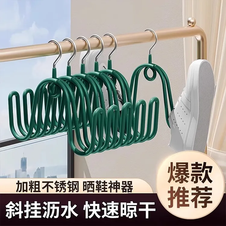 【五个装】晒鞋架家用挂鞋架晒鞋架阳台晾鞋架挂钩室外鞋架JST664