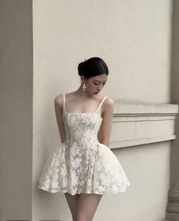 拉链吊带ins风甜美高弹力连衣裙夏季修身气质小众