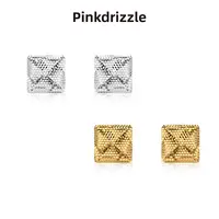 Pinkdrizzle 铜合金耳饰 编织星河复古摩登耳饰气质小众设计感
