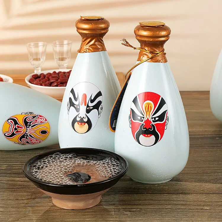 迎星高照国粹脸谱酒浓香型白酒纯粮食手提整箱（L)52度150ml*1瓶
