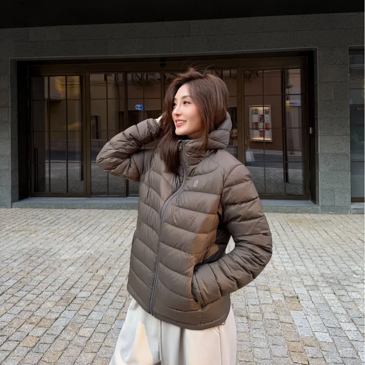 Moprobably李予诺「搭子」90白鸭绒简约百搭连帽排骨羽绒服L5468146