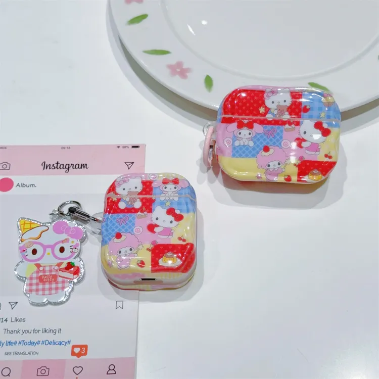 甜品美乐蒂KT猫适用airpods pro3代4代降噪版5代苹果耳机壳保护套