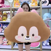 松鼠靠垫50厘米毛绒玩具公仔睡觉抱枕可爱布娃娃