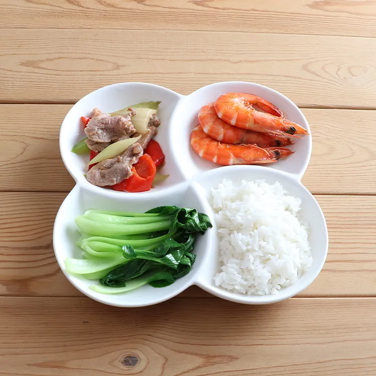 餐盘分格大人一人食家用分餐盘陶瓷定量盘子早餐餐具早餐盘创意