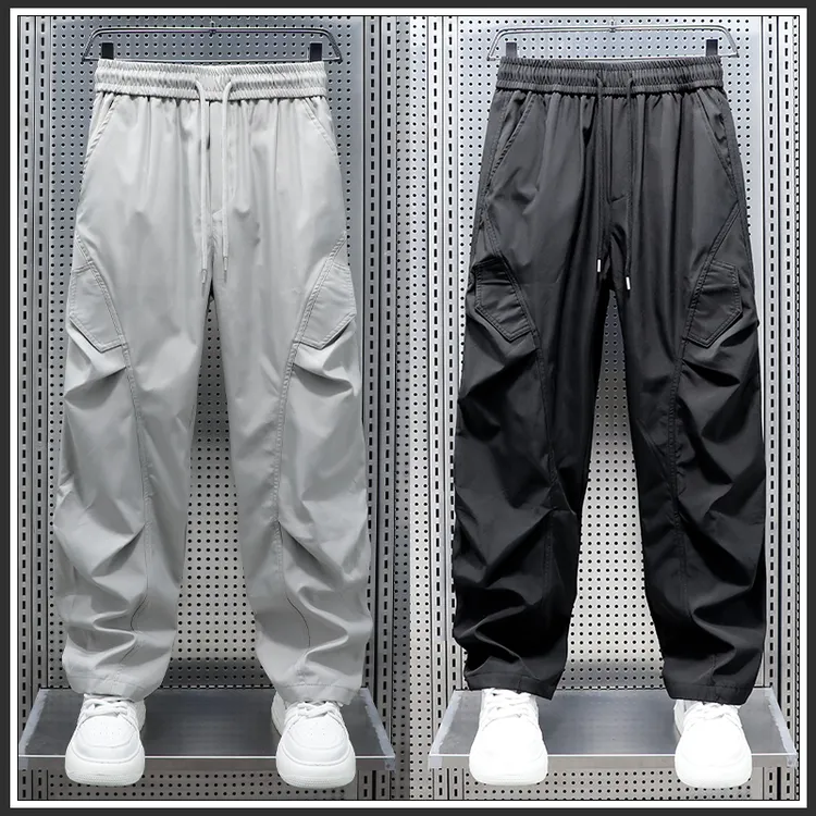 早秋新款工装裤子男2025秋季爆款痞帅简约百搭直筒休闲长裤子男装