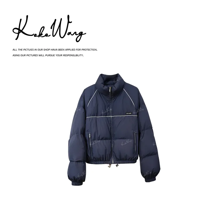 KOKOWANG【灿蓝】秋冬新款插肩袖立领时尚百搭鹅绒外套 X6175I23W49
