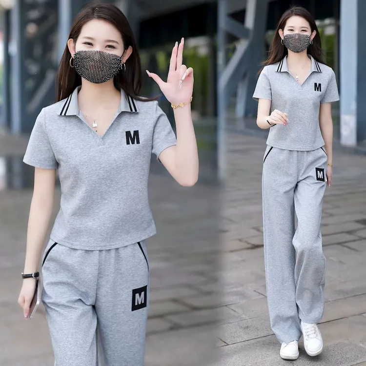 休闲运动套装套装2025短袖夏季新款运动服减龄洋气时尚两件套