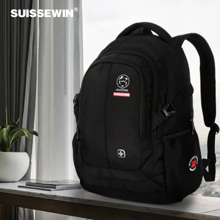 SUISSEWIN防水双肩背包学生外出旅游双肩包潮流双肩背男生简约