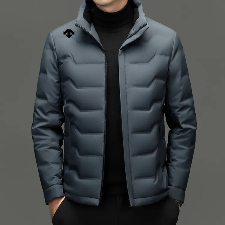 奥莱撤柜丨迪桑家新款短款羽绒服男士中年保暖休闲立领白鸭绒外套