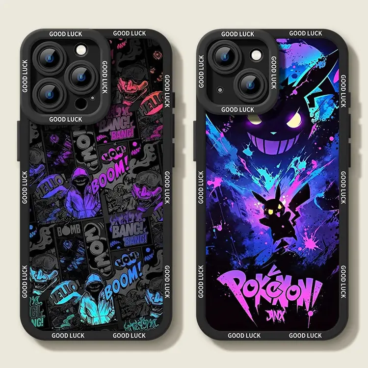 暗黑耿鬼皮卡丘适用iPhone17promax华为oppo小米荣耀vivo手机壳软