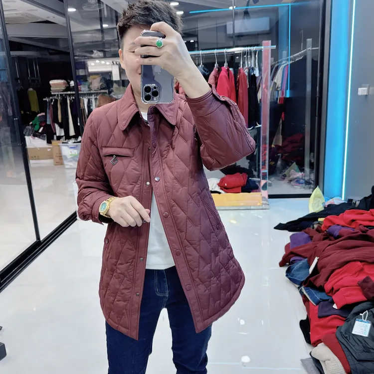 新款衬衫领中长款保暖2色风衣时尚外套817品