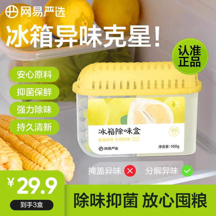 【粉丝专享】网易严选 冰箱橱柜除味祛味防串味 双腔小绿盒 除味盒